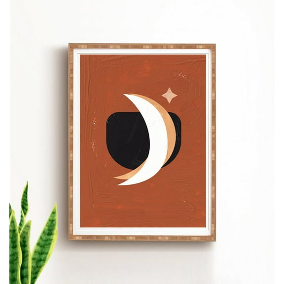 Large Abstract Art, Burnt Orange Print, Minimal Painting, Moon Print, Goauche Wall Art, Minimal Modern Art, Rust Earth Colour Wall Art, Modern Wall Decor, 16x24 UNFRAMED