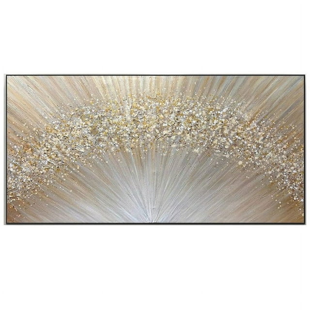 Large Abstract Gold Texture Oil Painting on Canvas Minimalist Yellow ...