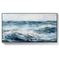 thumbnail image 1 of Large Abstract Sea Waves Oil Painting Ocean Scenery Canvas Wall Art Blue Ocean Landscape Abstract Minimalist Seascape for Wall Decor,Unstretched,Frameless,(91*182cm)36*72lnches, 1 of 5