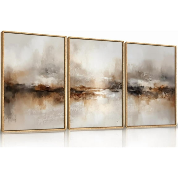 Large Abstract Vintage Flower Framed Canvas Wall Art,Antique Botanical Wall Decor,Neutral Bouquet Wall Painting,Aesthetic Floral Artwork for Living Room,Bedroom,Dining Room,Office -16"x24"x3