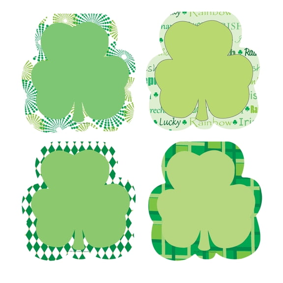 SHAPES ETC. Large Cardstock Accents - St. Patty's Shamrock Variety Pack