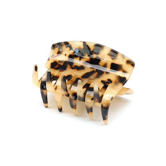 QinGoo Marbled Acetate Hair Claw Clip Non-Slip Strong Hold Thick Hair Jaw Clip for women 1 Count, 2.8 Inch, Tortoise