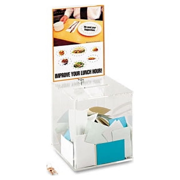 "Large Acrylic Collection Box, 9.25 X 9.25 X 21, Clear | Bundle of 2 Each"