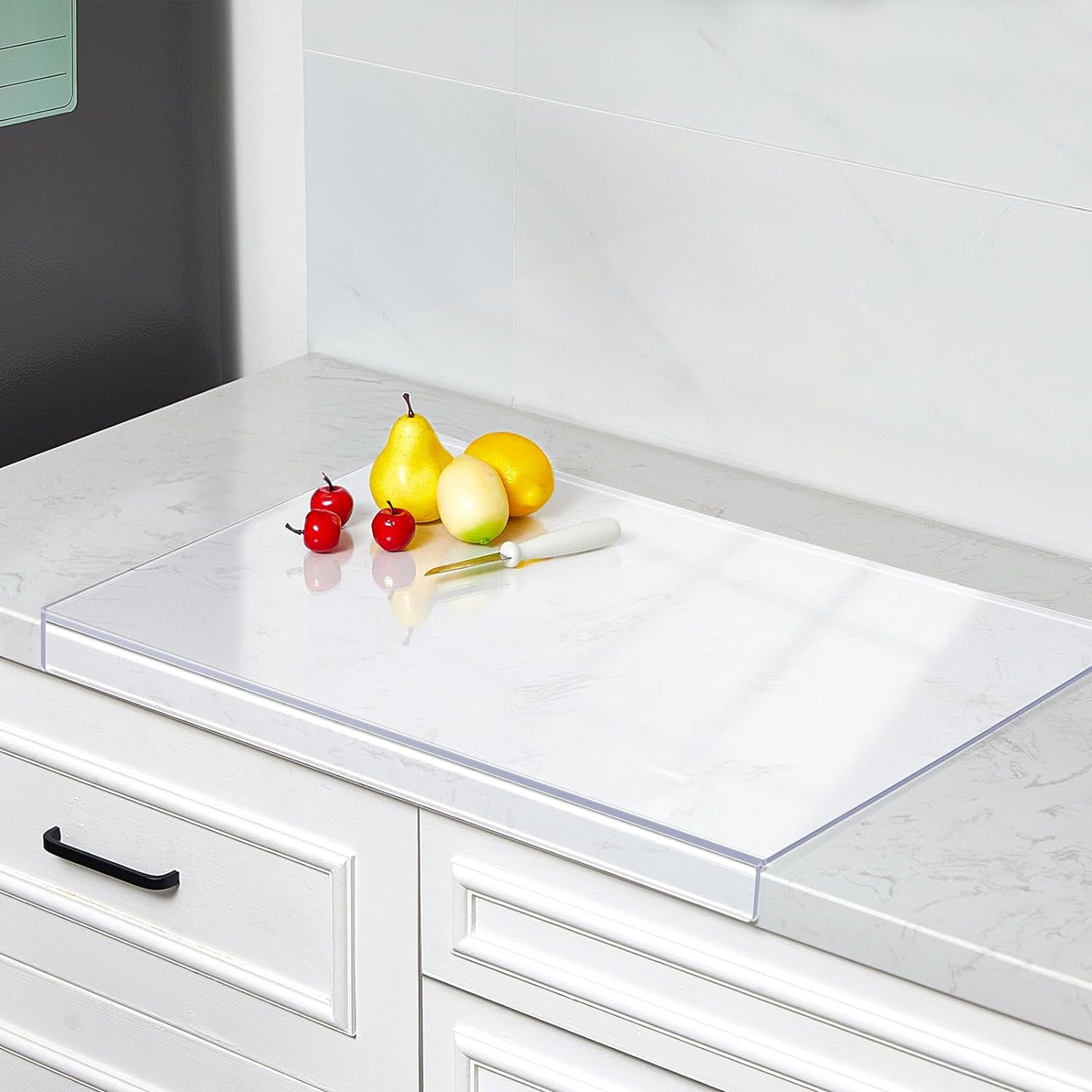 Large Acrylic Cutting Board with Lip Non Slip Clear Cutting Board ...