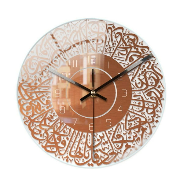Large Acrylic Decorative Wall Clocks, Non-Ticking Silent Quartz Clocks for Living Room Home Kitchen Decor,Brown