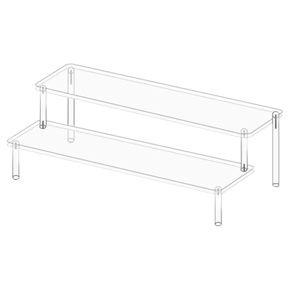 Large Acrylic Display Risers, Perfume Stand Organizer, Clear Acrylic Shelf Risers for Display Stands for Food, Tabletop Use, 1/2/3 Tier Clear Cupcake Stand Risers