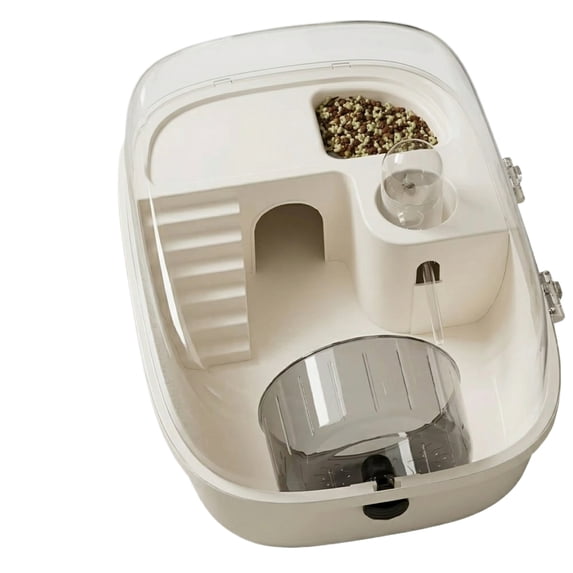Large Acrylic Hamster Cage, Luxury Portable Travel Carrier for Syrian Hamsters and Fancy Rats, Spacious Small Pet Habitat with Easy-to-Clean Detachable Design, Multicolor