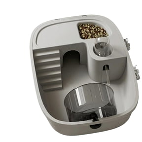 Large Acrylic Hamster Cage, Luxury Portable Travel Carrier for Syrian Hamsters and Fancy Rats, Spacious Small Pet Habitat with Easy-to-Clean Detachable Design, Multicolor