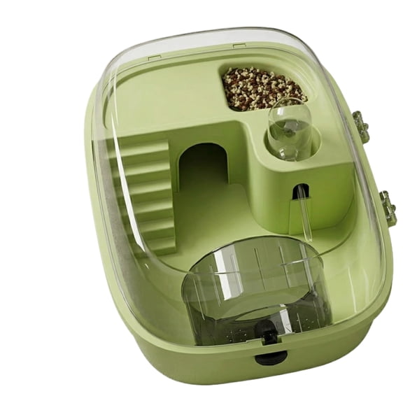 Large Acrylic Hamster Cage, Luxury Portable Travel Carrier for Syrian Hamsters and Fancy Rats, Spacious Small Pet Habitat with Easy-to-Clean Detachable Design, Multicolor
