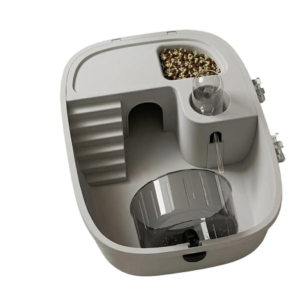Large Acrylic Hamster Cage Luxury Portable Travel Carrier for Syrian Rats Dwarf Hamsters and Fancy Rats Easy to Clean Small Animal Habitat with Accessories