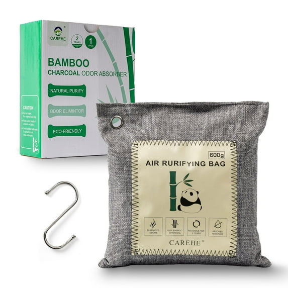 Large Activated Charcoal Odor Eliminator for Strong Odors, Bamboo Charcoal Bags, for Home, Car, Closet, and Pet Areas