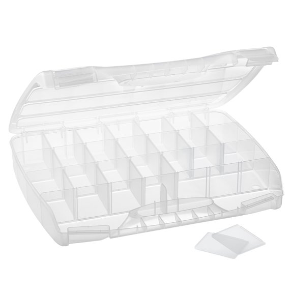 Large Adjustable Compartment Bead Storage Box with Handle by Bead Landing