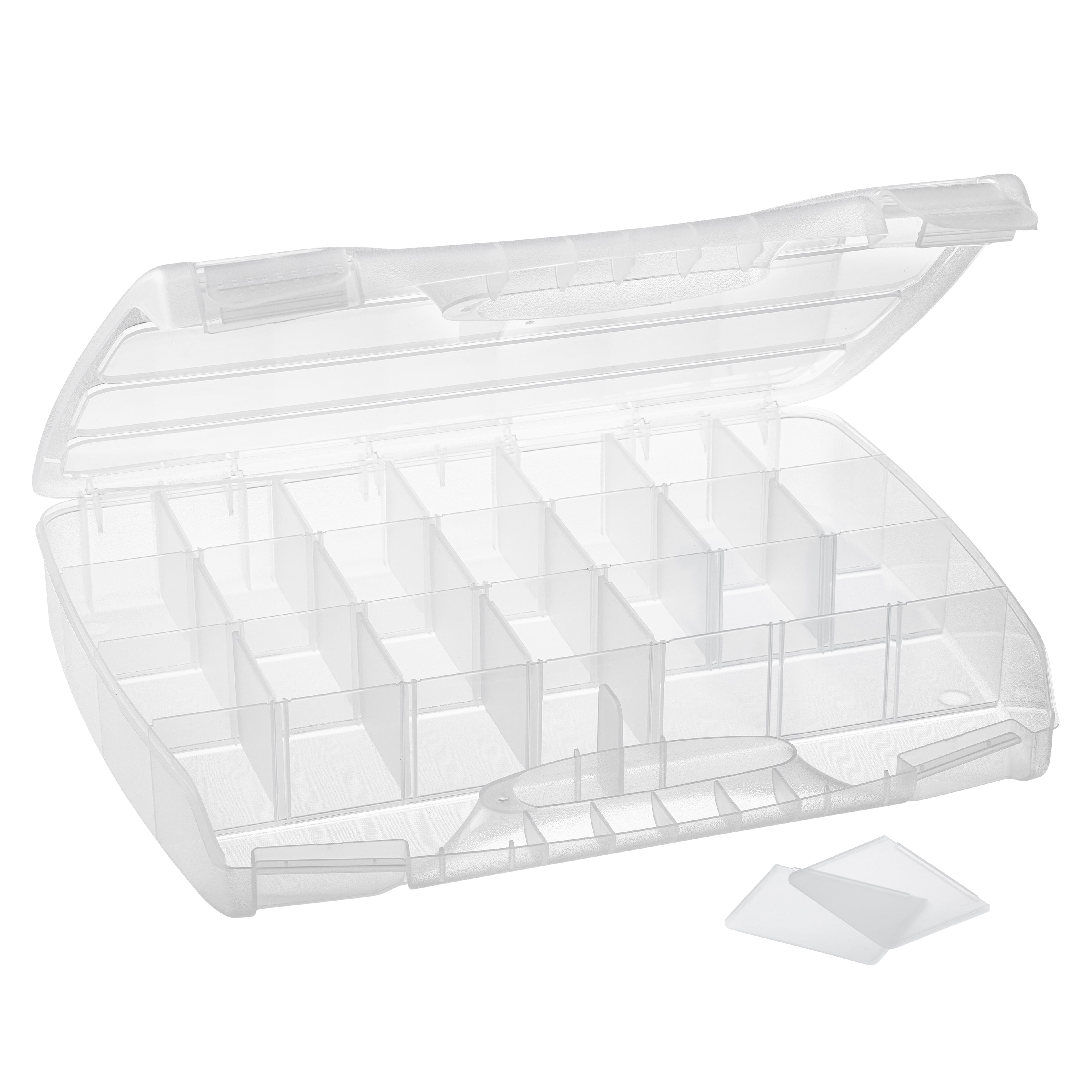 Large Adjustable Compartment Bead Storage Box with Handle by Bead Landing