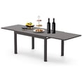 thumbnail image 1 of Large Adjustable Patio Dining Table | Expandable for Different Group Sizes | Rust - Resistant Aluminum Material | Stylish Modern Leaf Design, 1 of 2