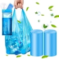 thumbnail image 1 of Dergik Large Adult Diaper Disposal Bags, Odor Controlling, Scented, 18’’x23’’,96 Pcs, for Disposable Elderly Waste , Baby Diapers , Sanitary Product , Blue, 1 of 6