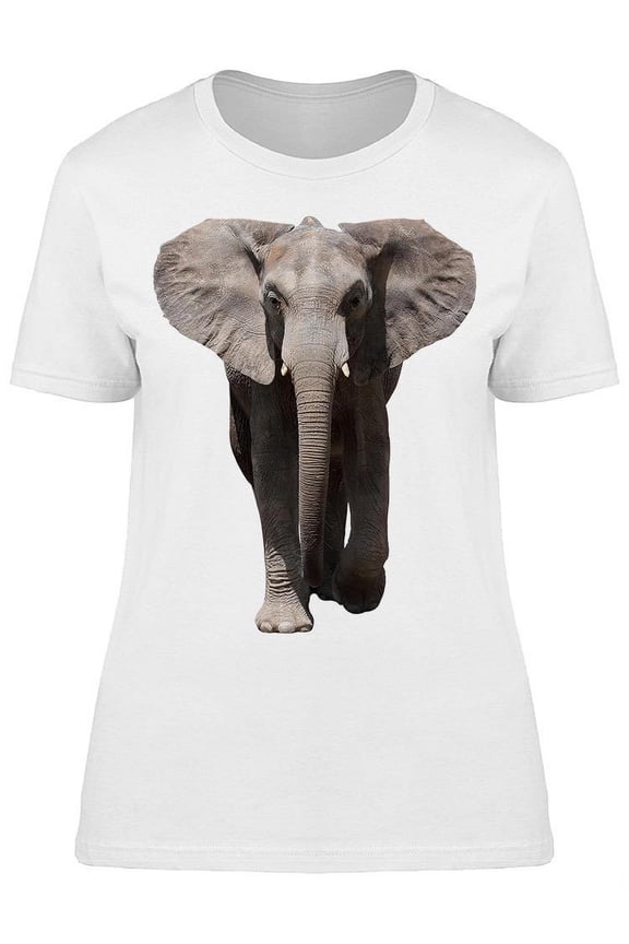 Large African Elephant,front T-Shirt Women -Image by Shutterstock, Female Medium