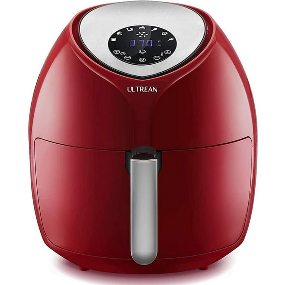 Large Air Fryer 8.5 Quart, Electric Hot Airfryer Xl Oven Oilless Cooker With 7 Presets, Lcd Digital Touch Screen And Nonstick Detachable Basket, Ul , Cook Book, 1700W (Red)