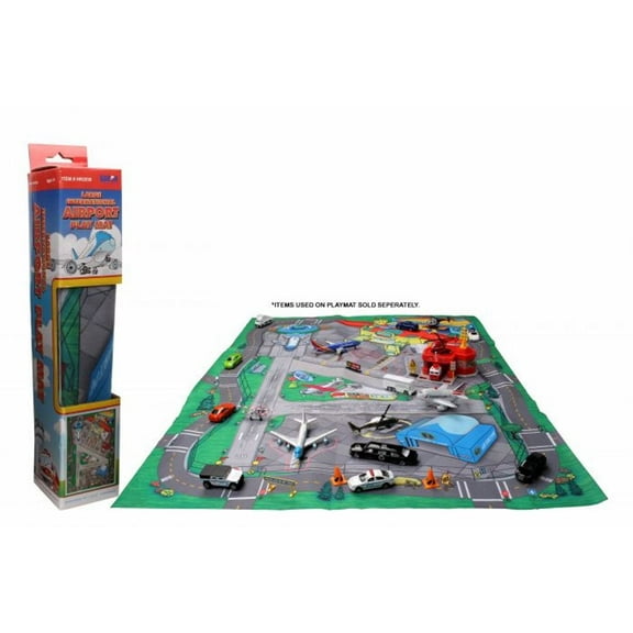 Large Airport Playmat (Felt), Green and Grey - Daron HR2039 - Diecast Model Toy Car