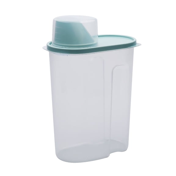 Large Airtight Food Storage Container for Grain Cereal and Rice Clear Pantry Organization Bin with Lid 10Inch Blue