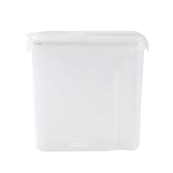 Large Airtight Grain Storage Jar 4L | Food Container Bin with Flip-Top Lid | Transparent Dry Goods Organizer | Scale Measuring Marks | Sealed Cereal Flour Rice Preservation Box | Kitchen Pantry