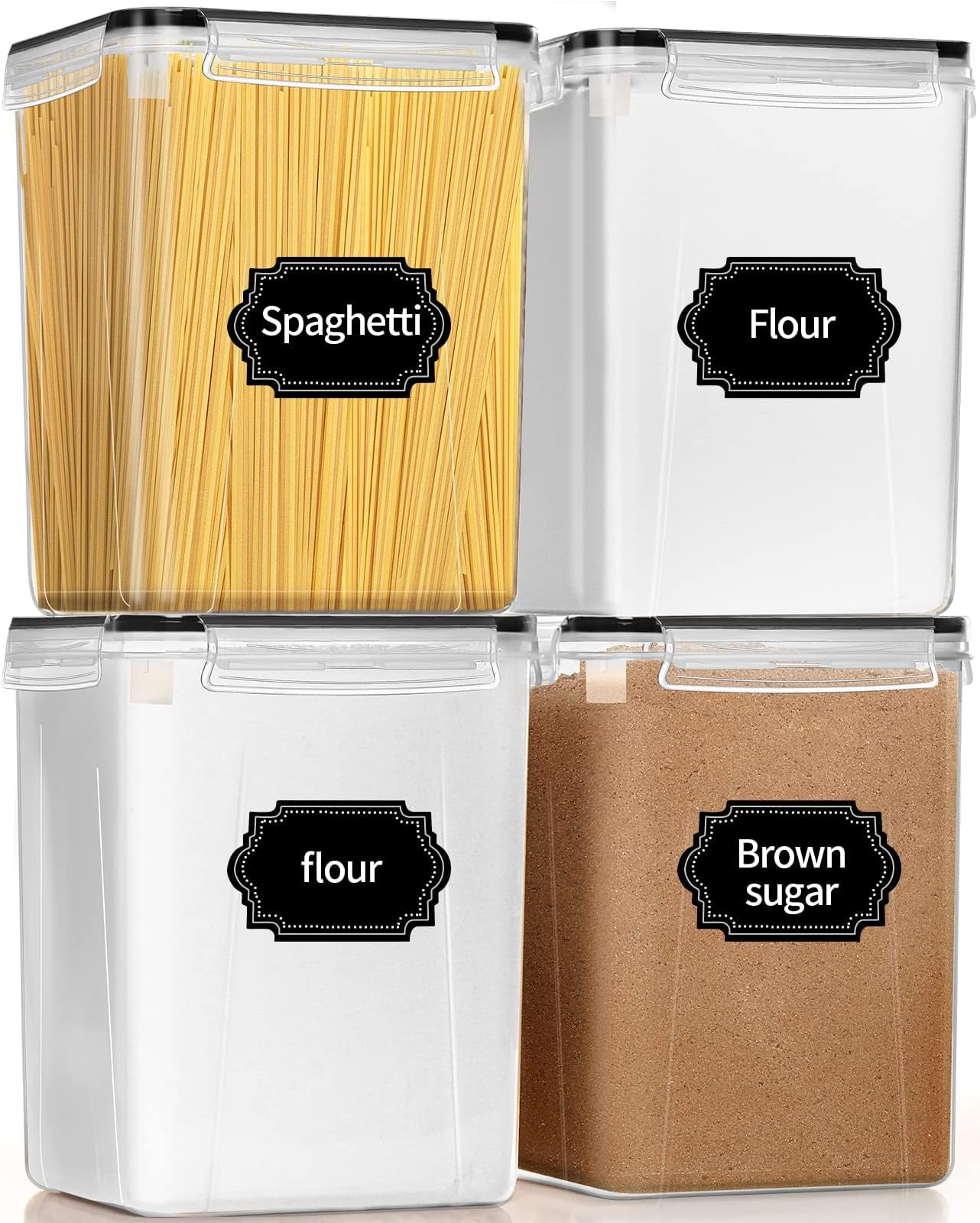 Curated visual reference: Gallery Detail: Large Airtight Storage Containers 5 2L 195Oz 4 Count Pantry