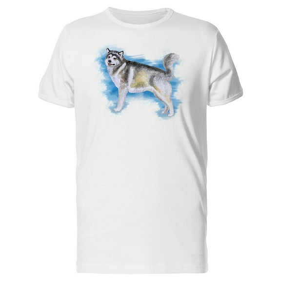 Large Alaskan Malamute Dog T-Shirt Men -Image by Shutterstock, Male Small
