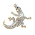thumbnail image 1 of Large Alligator Rhinestone Brooch, 1 of 4