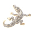 thumbnail image 1 of Large Alligator Rhinestone Brooch, 1 of 4