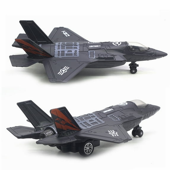 Large Alloy Pull Back F-35 - Fighter Aircraft Model Music LED Airplane Toy Gift