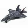 thumbnail image 1 of Large Alloy Pull Back F-35 Fighter Aircraft Model Music LED Airplane Toy Gift, 1 of 7