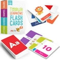 thumbnail image 1 of Large Alphabet Flash Cards for Toddlers 2-4 Years - Learn Colors Number Shapes Animals ABC Letters & Sight Words - Learning Toy Educational Preschool Toddler Flashcards - 58 Picture Cards, 1 of 10