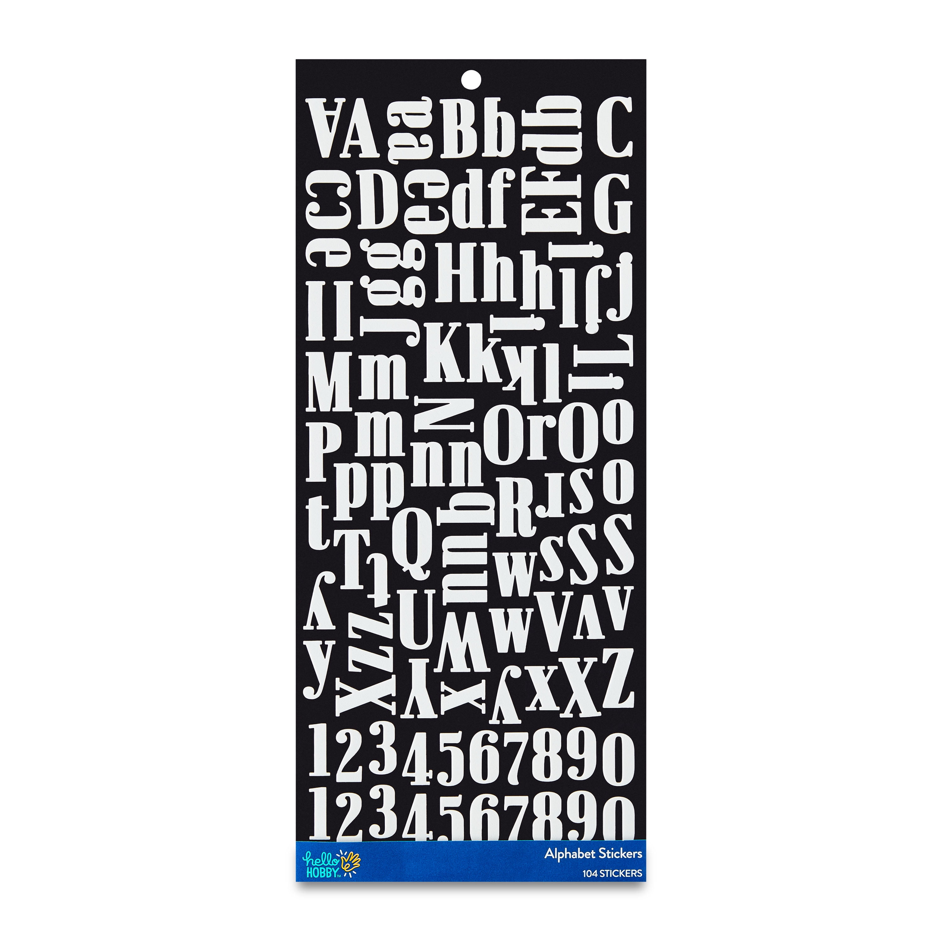 Alphanet Notebook Hello Hobby Large White Foam Alphabet Stickers 104 Count for ...