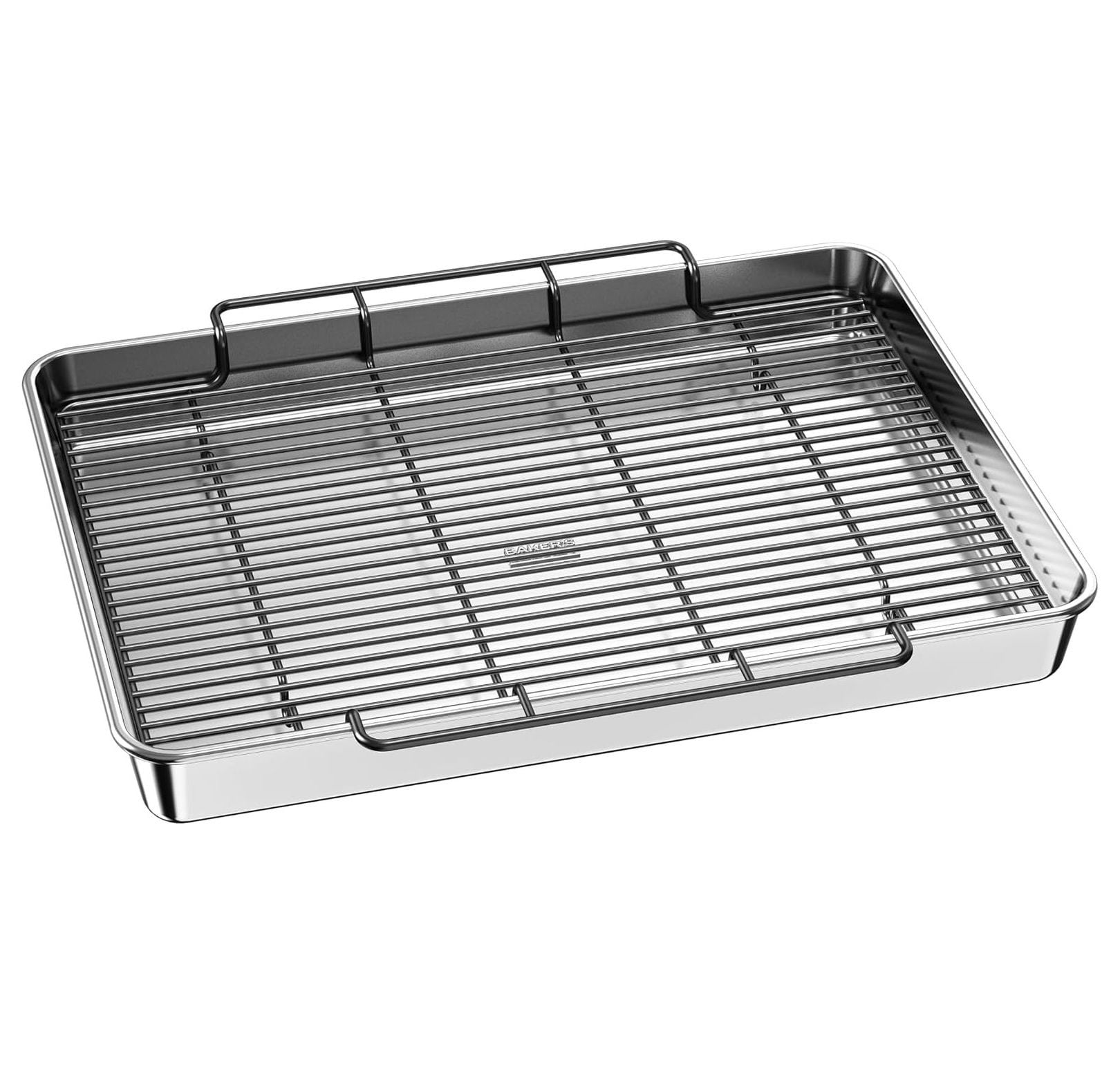 Large Aluminum Roasting Pan 18 Inch with Rack, 100% Metal Turkey ...