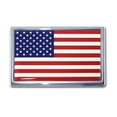 thumbnail image 1 of Elektroplate American Flag Emblem Chrome-Plated Peel-and-Stick 1-Pack 4 x 2.5 x .125 Inch, 1 of 6