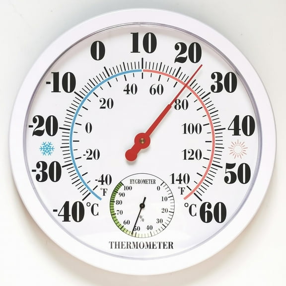 Large Analog Hygrometer for Accurate Indoor and Outdoor Wall Patio Weather No Battery Needed