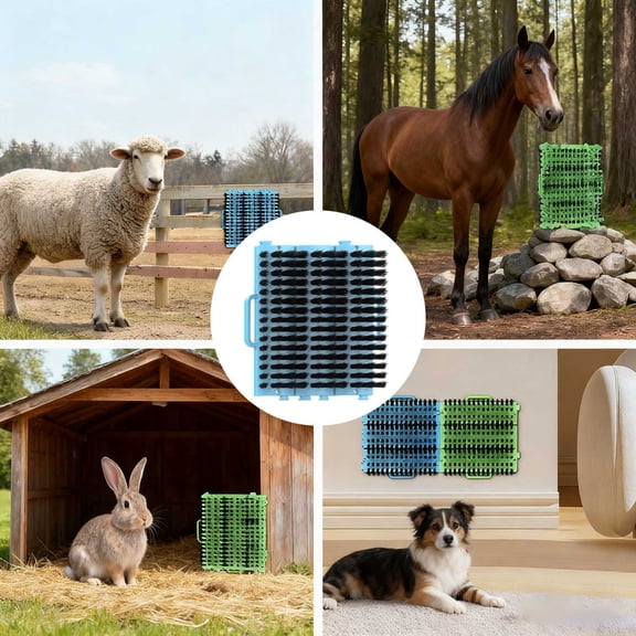 Large Animal Grooming Brush Scratcher Massager Tool for Horses Cows Sheep and