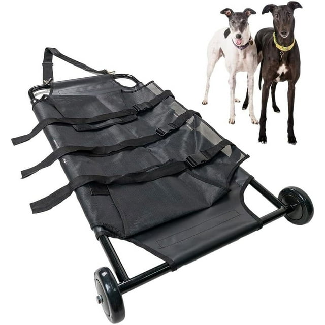 Large Animal Stretcher 46x22 Inch Dog Stretcher with Noiseless Wheels