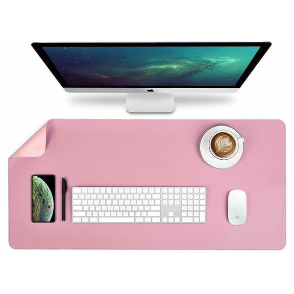 Large Anti-Skid Desk Pad/Mat Dual Sided for Office and Home,Waterproof PU Leather Desk Blotter, Laptop Desk and Writing Pad