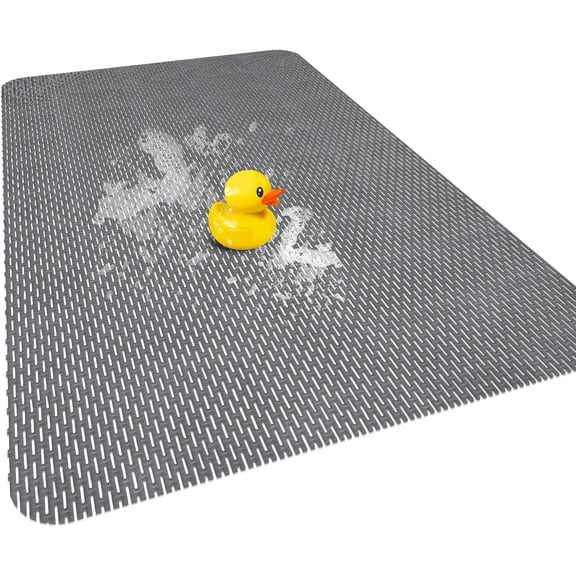 Large Anti Slip Shower Mat - 39.4" x 31.5" Non Slip Shower Mat for Inside Shower, Trimmable PVC Shower Floor Mat for Shower Stall, Bathroom, Tub, Quick Drying Matt