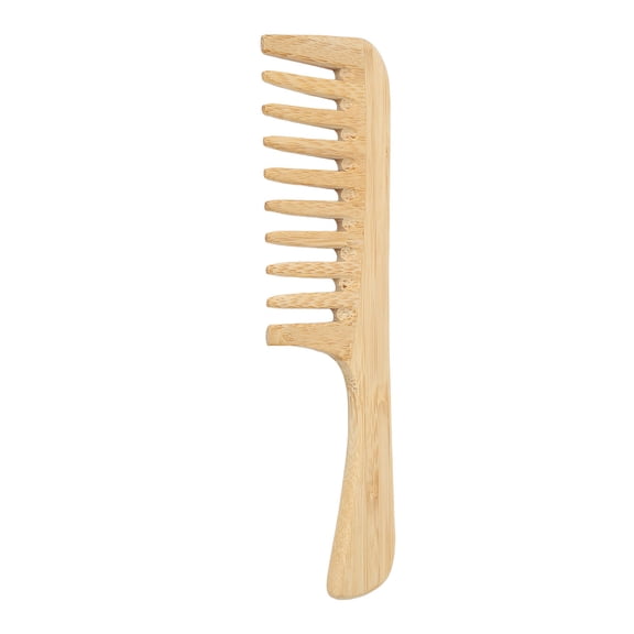 Large Anti-Static Bamboo Hair Detangling Comb with Handle