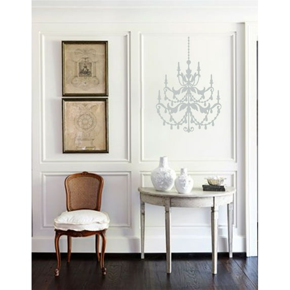 Large Antique Design Vinyl Chandelier Wall Decal Art