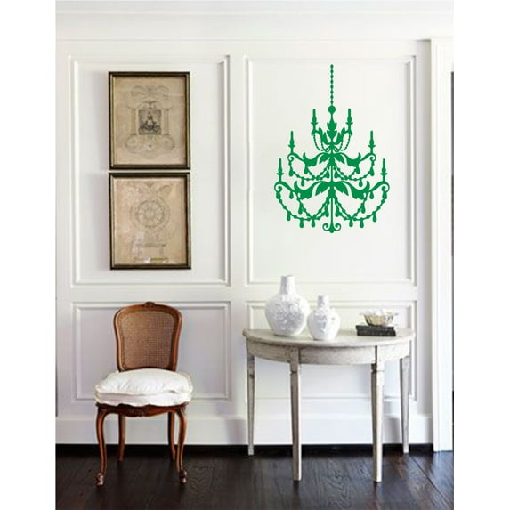 Large Antique Design Vinyl Chandelier Wall Decal Art