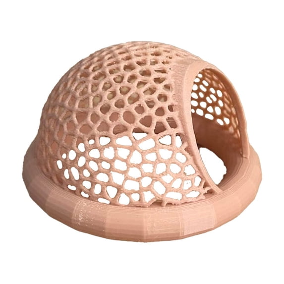 Large Aquarium Fish Resting Cave, Floating Fish Hideout With Mesh Design, Beige For Betta Fish, Guppies, Small Aquatic Pets