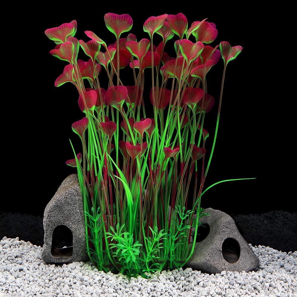 Large Aquarium Plants Artificial Plastic Fish Tank Plants Decoration ...