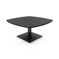 thumbnail image 1 of Large Arc Boat Shaped Office Coffee Table With Square Metal Base 45X45, 1 of 5