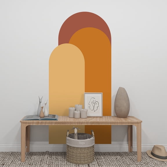 Large Arch Wall Decal Decor Sticker - Boho Wall Decor Sticker, Boho Wallpapers, Wall Decals for Living Room, Wall Mural Boho Decor, Removable Arch Wall Stickers, Peel and Stick