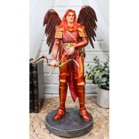 Large Archangel Saint Uriel with Bow and Arrow Statue Light of God Catholic Art