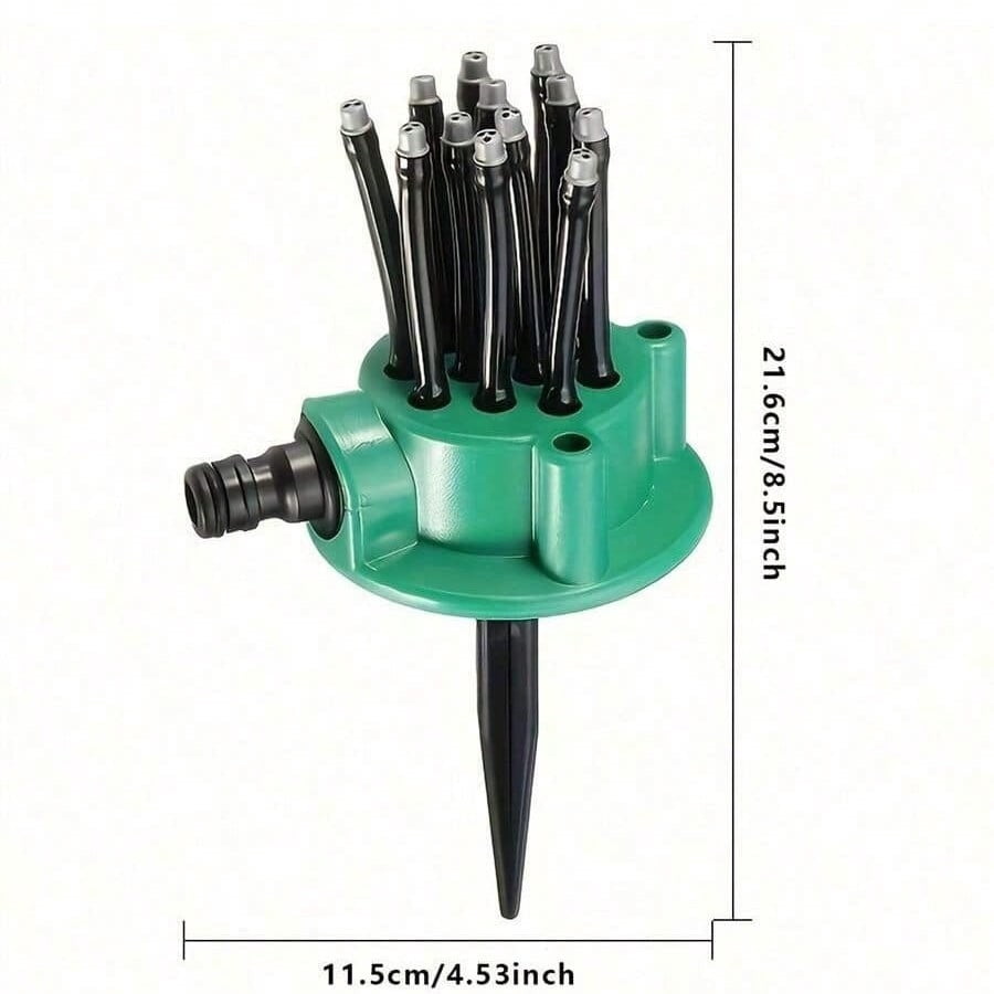 Large Area Automatic Rotating Lawn Sprinkler With Adjustable Spray Patterns And Heavy Duty Spike Base 2 Pack