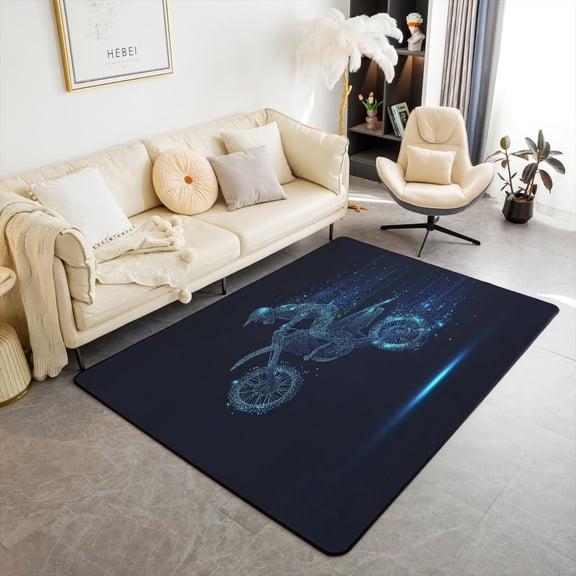 Large Area Rug 5x7 Ft Living Room Rugs Decorative Carpet Non-Slip Washable Rugs Gothic Death Skull Carpet Youth Boho Decorative Accent Rug for Bedroom Living Room Bedside, Indoor Floor Mat