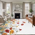 thumbnail image 1 of Large Area Rug 6'x9', Spring Floral Non-slip Runner Carpet for Living Room/Bedroom/Office, Watercolor Elegant Botanical Summer Outdoor Indoor Rectangle Area Rugs Floor Mat for Kitchen/Dining Room, 1 of 9